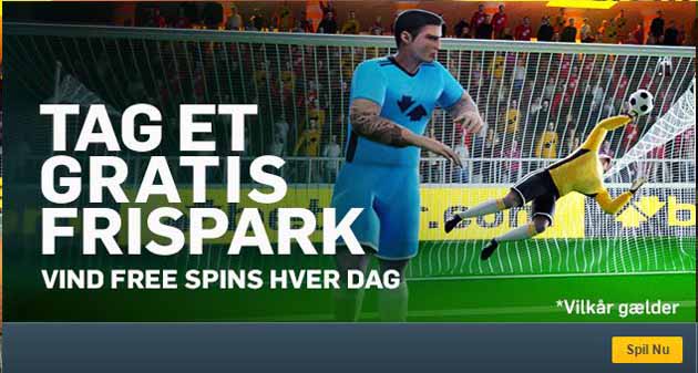Skyd frispark og vind FREE spins hver dag under hele EM