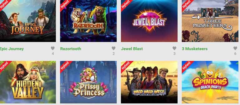 Masser af nye spil på Nordens største online casino