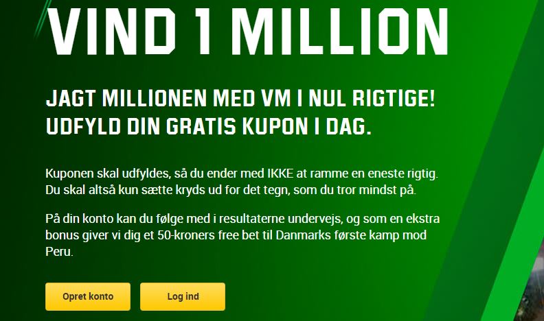 Vind 1 million uden at lave et indskud og få 50 kroner oveni