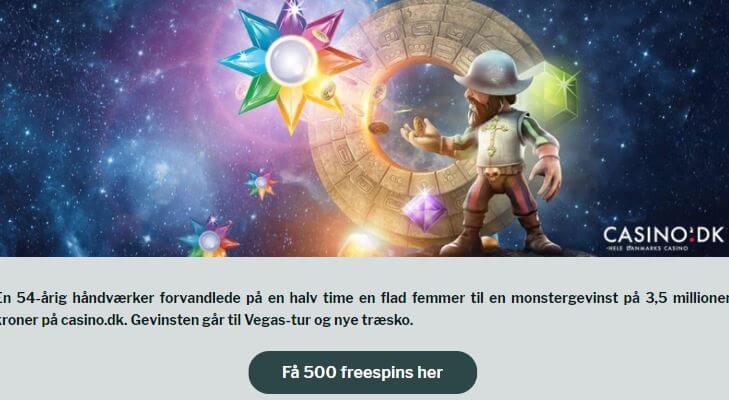 Casino.dk 500 gratis spins
