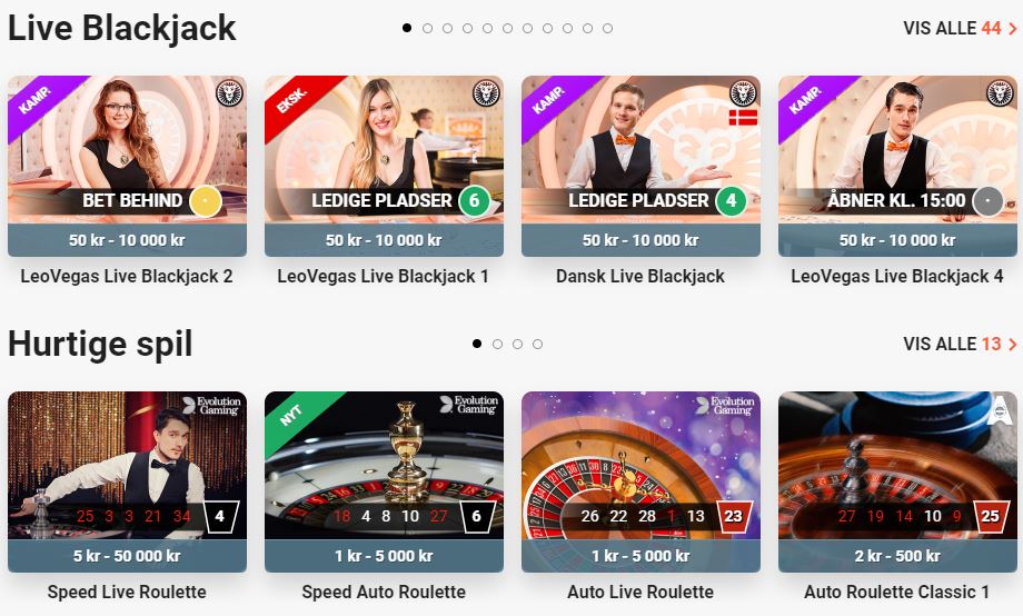 100 kroner gratis - Live Black Jack