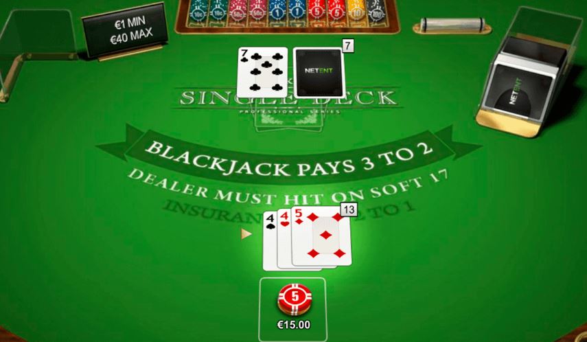 Single Deck Black Jack - prøv det med solid bonus