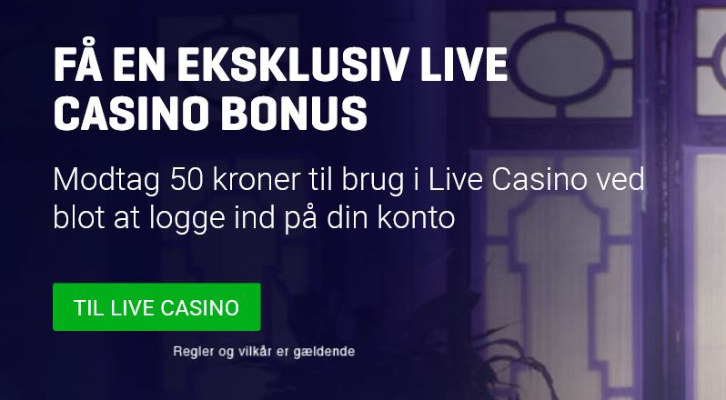 Ny bonus: Snup 50 kroner ganske gratis på flot Live Casino