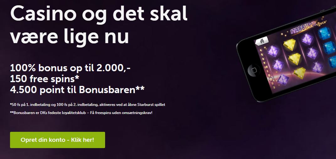 Comeon med bonusbar