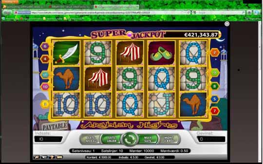 Arabian Nights fra Nordicbet er en af de største Jackpots overhovedet