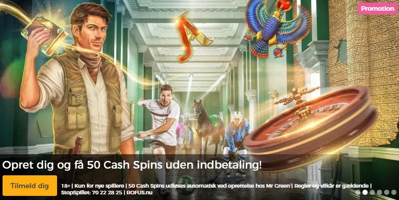 Mr Green bonusser og cash free spins samlet et sted