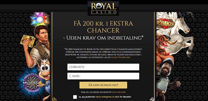 Royal Casino - 200 gratis spins anmeldelse