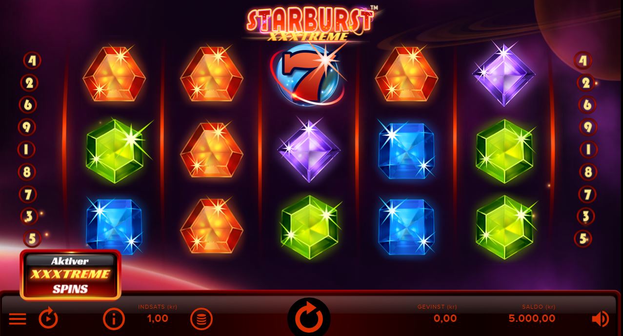 100 Chancer ved oprettelse på Starburst XXXTreme