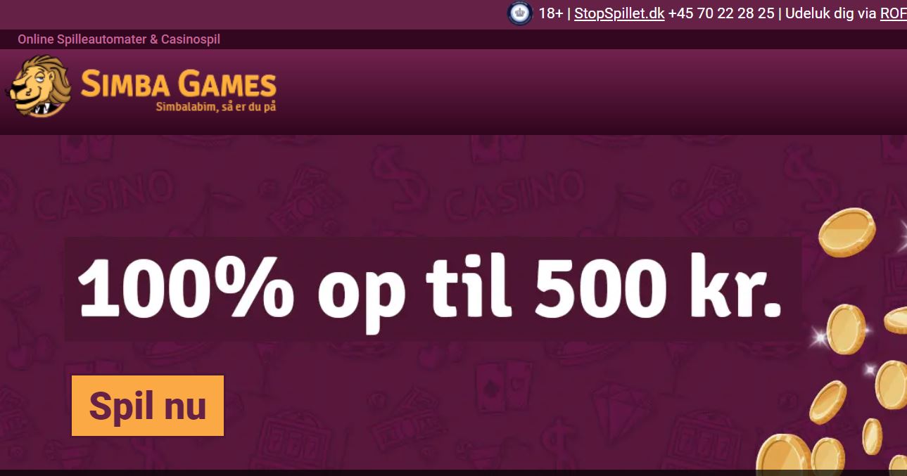 Simbagames - 100% bonus