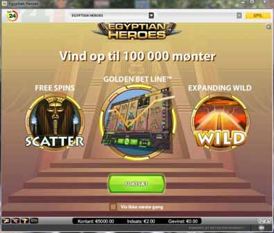 Egyptian Heroes vind op til 100.000 mønter