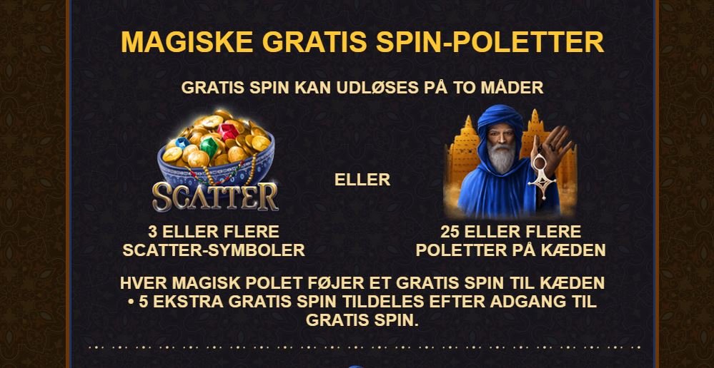 833 gratis chancer på Magic of Sahara